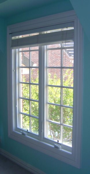 Interior view of wood casement Windows in Southlake