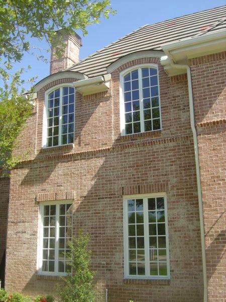 Jeldwen Wood Archtop Casement windows with SDL Grids Southlake Texas