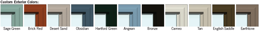 Vinyl window colors were white beige and sandstone or adobe until recently.