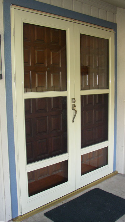 Operating Storm Doors in a french storm door configuration in Dallas