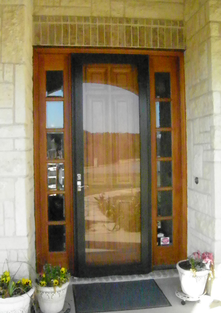 Full View Glass Eight Foot Storm Door for applications in Plano, Dallas, Frisco, McKinney, The Colony and most North Texas locations.