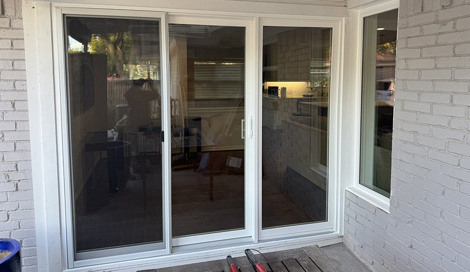 Aluminum Clad Wood French Doors are one of the more upscale types of french doors. These are Jeldwen doors.