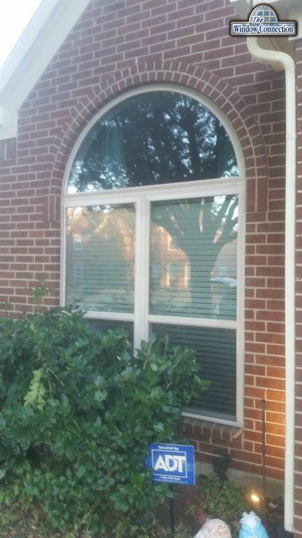 NT Windows VInyl Single Hung Energy Master Replacement Windows with Half Circle No Grids