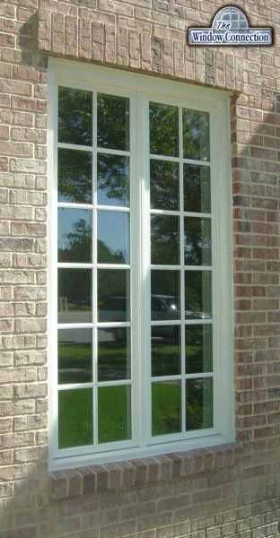 Jeldwen Wood Custom Series Casement Aluminum Clad Simulated Divided Lite Windows in Dallas Texas Exterior View