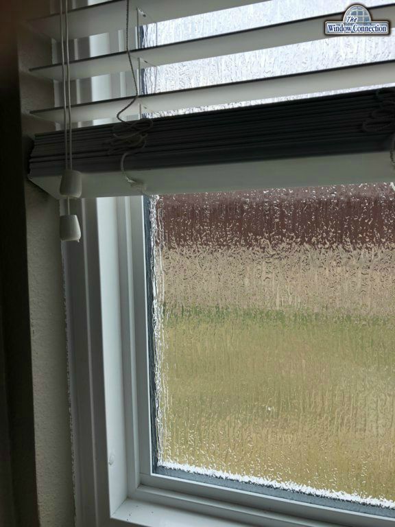 Rain Glass Picture Window in a VInyl Window in Wylie