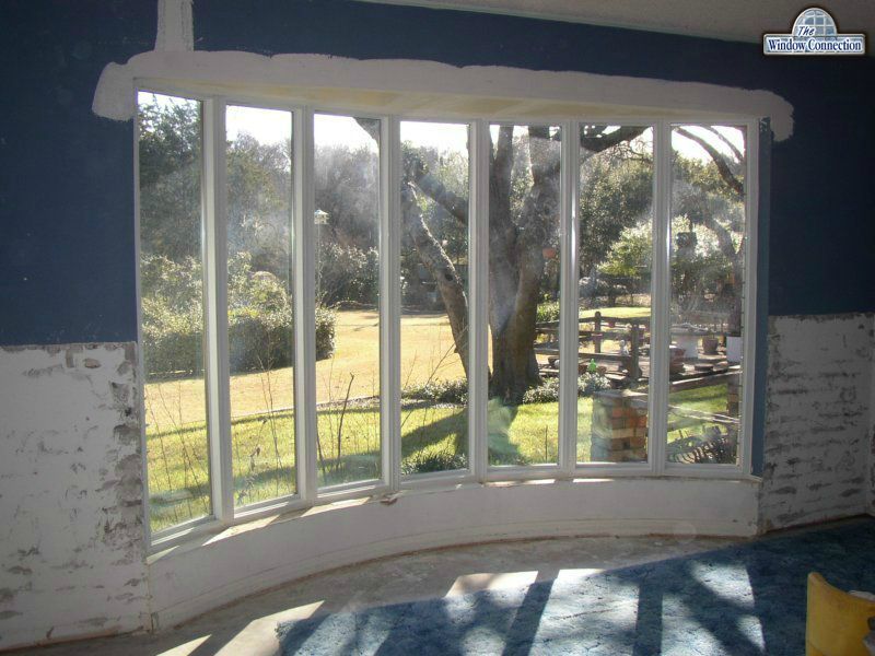 Don Young Company Thermally Broken Aluminum Windows in a Bow Window in Dallas Texas Interior View