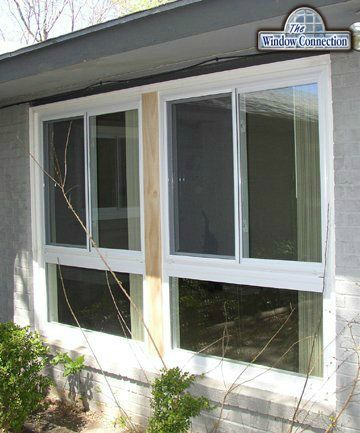 Sliding Vinyl Replacement Windows with Picture Windows Underneath