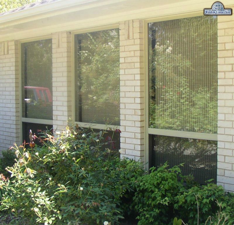 Don Young Thermally Broken Aluminum Single Hung Replacement Windows in Tan in Dallas Texas