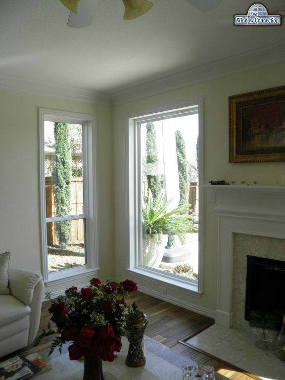 Energy Master VInyl Triple Glazed Energy Master Replacement Picture Windows - Irving Texas - Interior View - Cardinal 366 Low E Glass with Argon Gas Filled Insulated Glass