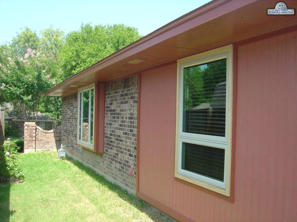 Alside Three Lite Casements and Awning Style Windows in Beige