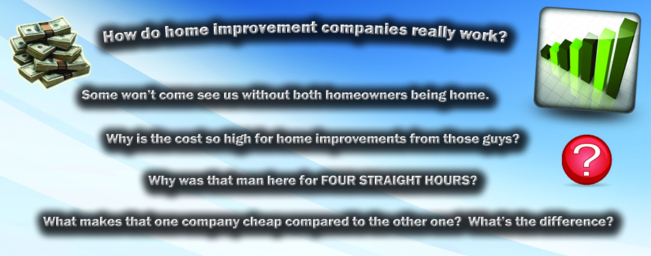 Sales methods of replacement window companies can be a little scary sometimes. This page is to inform you about the process